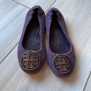 Tory Burch Reva Flat in Purple